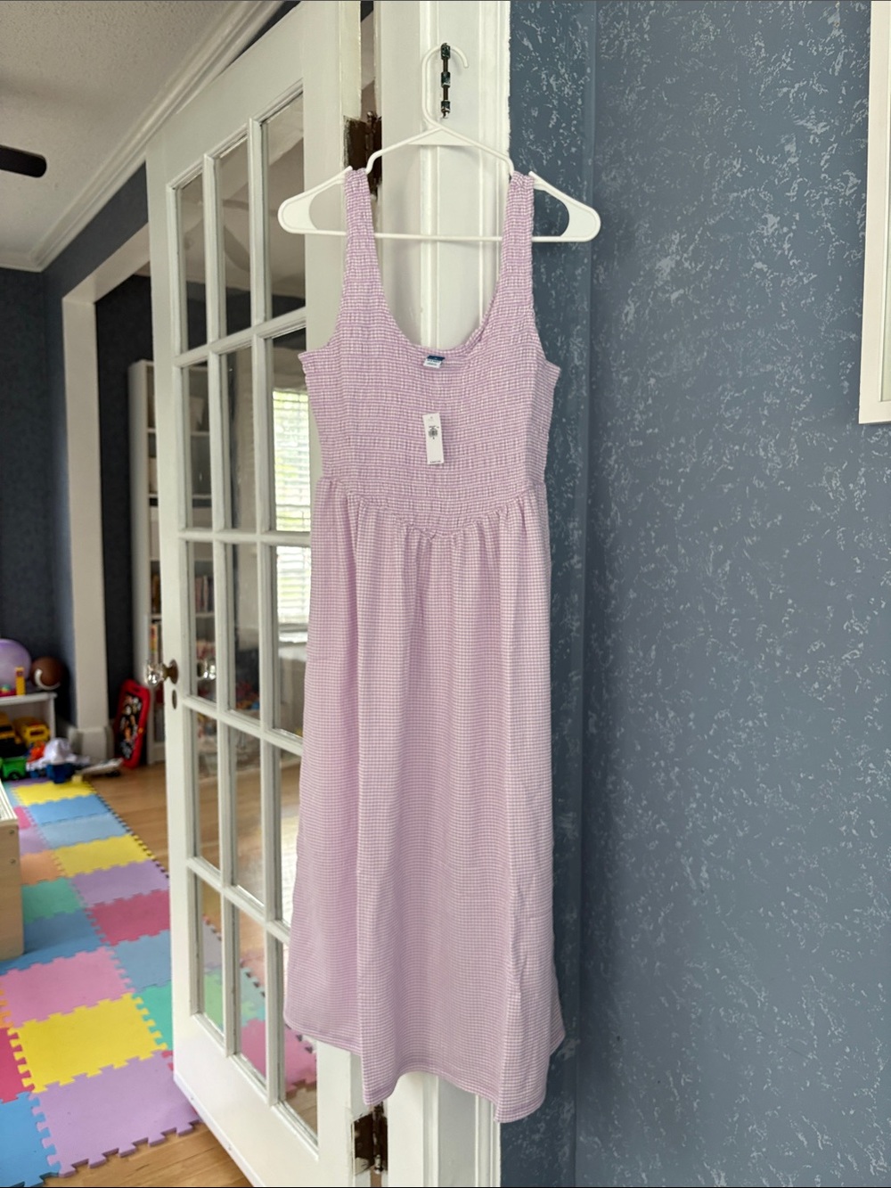 NWT Old Navy Fit & Flare Lightweight Smocked-Bodice Midi Dress Medium